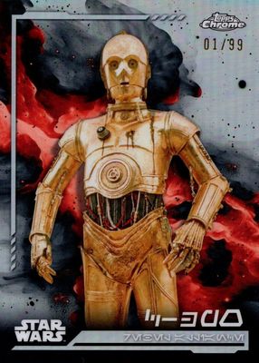 C-3PO 2024 Topps Chrome Star Wars #109 Gold Refractor /50