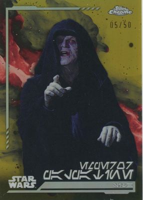 2024 Topps Chrome Star Wars #AV-131 Aurebesh Variation - Gold Refractor /50