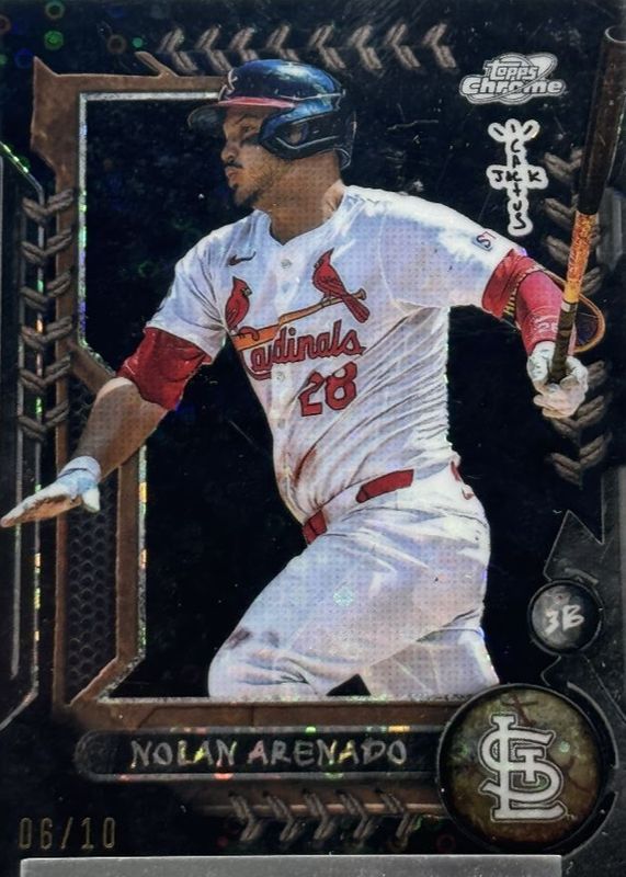 Nolan Arenado 2024 Topps Chrome Cosmic x Cactus Jack #10 Black Refractor /10 RAW