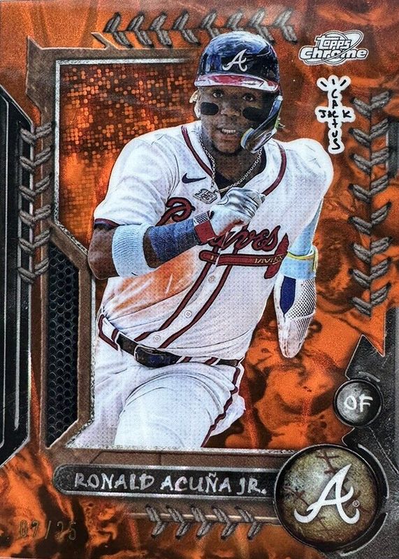 Ronald Acuna Jr. 2024 Topps Chrome Cosmic x Cactus Jack #36 Orange Refractor /25 PSA 10