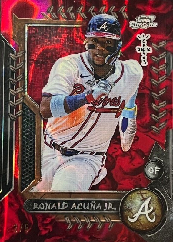 Ronald Acuna Jr. 2024 Topps Chrome Cosmic x Cactus Jack #36 Red Refractor /5 PSA 10