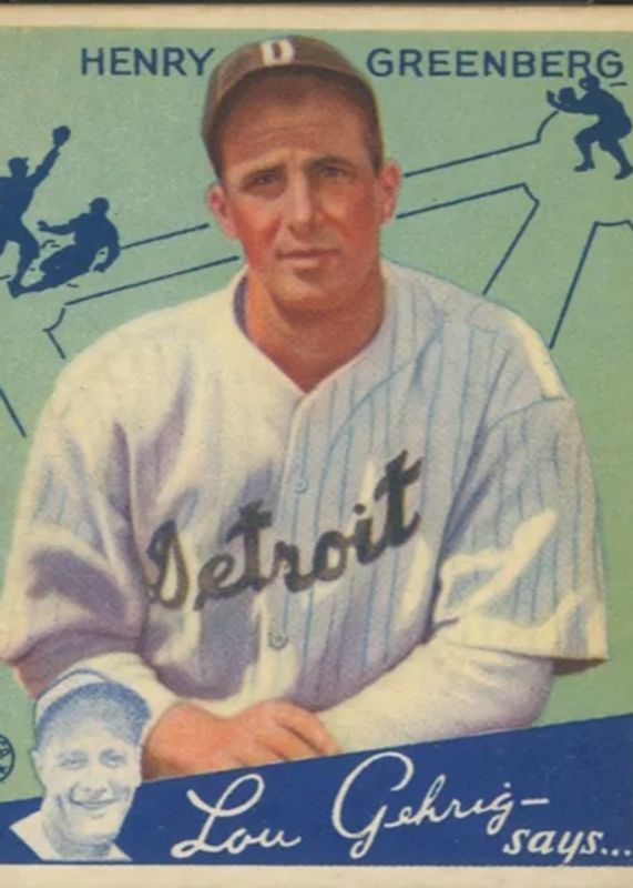 Hank Greenberg 1934 Goudey #62 Base Rookie SGC 1.5