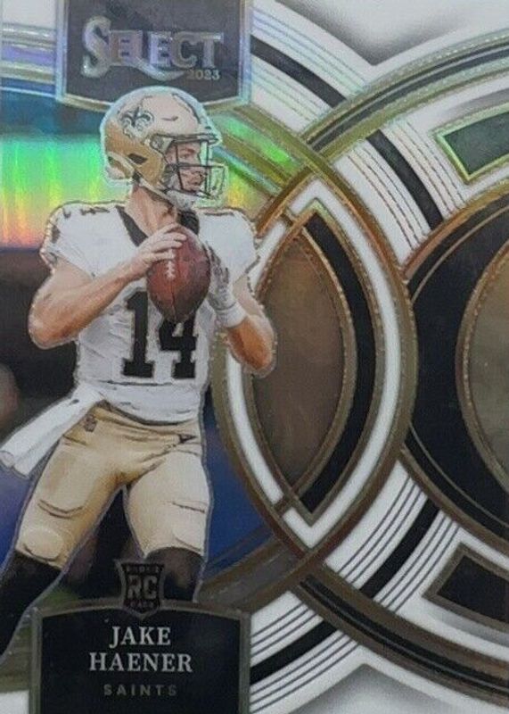 Jake Haener 2023 Select #186 Premier Level White /35 Rookie RAW