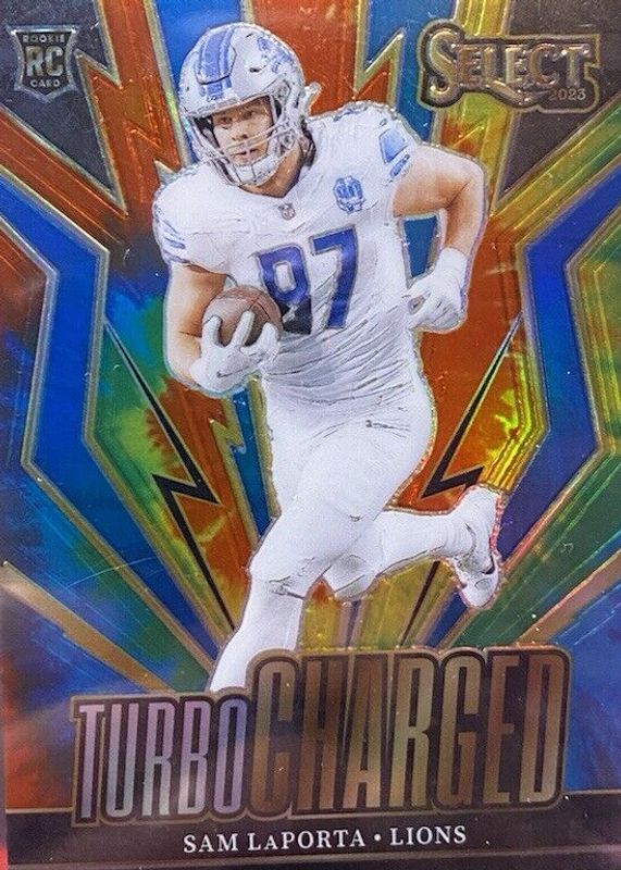 Sam LaPorta 2023 Select #TUR-SLA Turbocharged - Tie-Dye /25 Rookie RAW