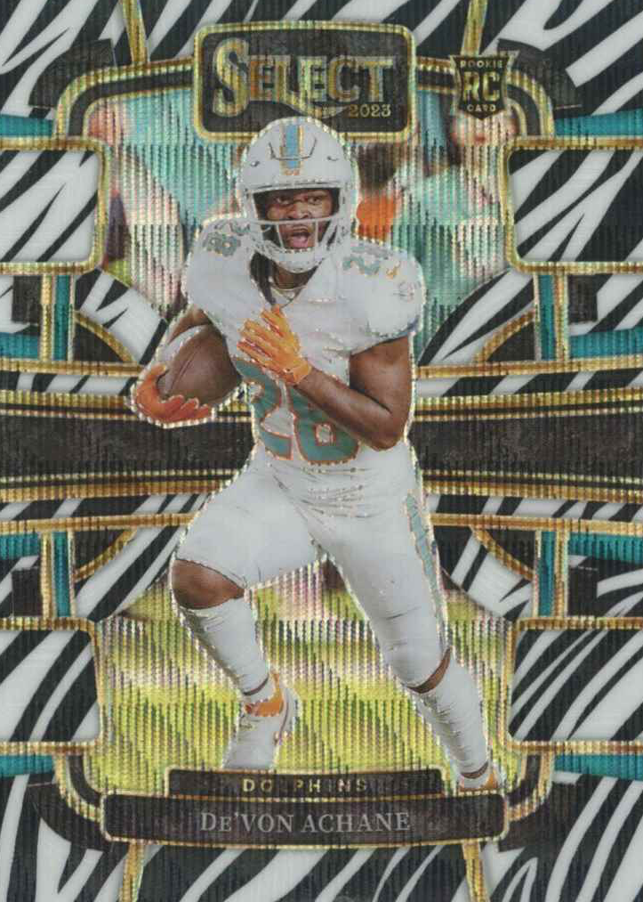 De'Von Achane 2023 Select #63 Concourse Zebra /(SSP) Price Guide