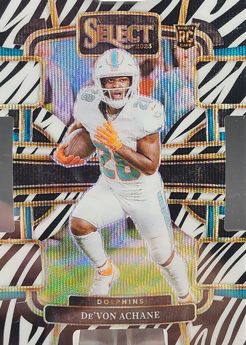 De'Von Achane 2023 Select #63 Concourse Zebra Die-Cut /(SSP) Price