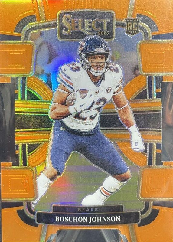 Roschon Johnson 2023 Select #19 Concourse Orange Die-Cut /499 Rookie SGC 10