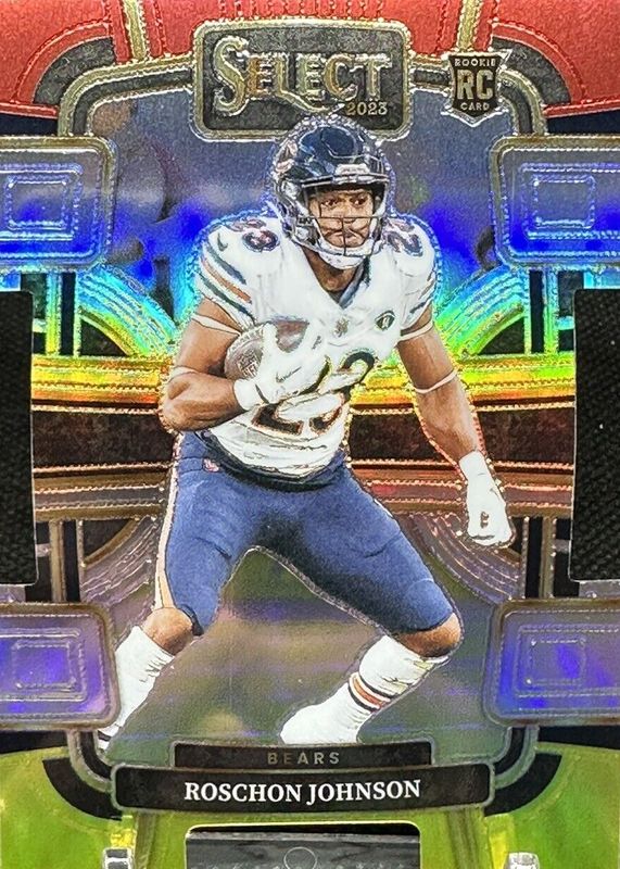 Roschon Johnson 2023 Select #19 Concourse Red & Yellow Die-Cut Rookie RAW