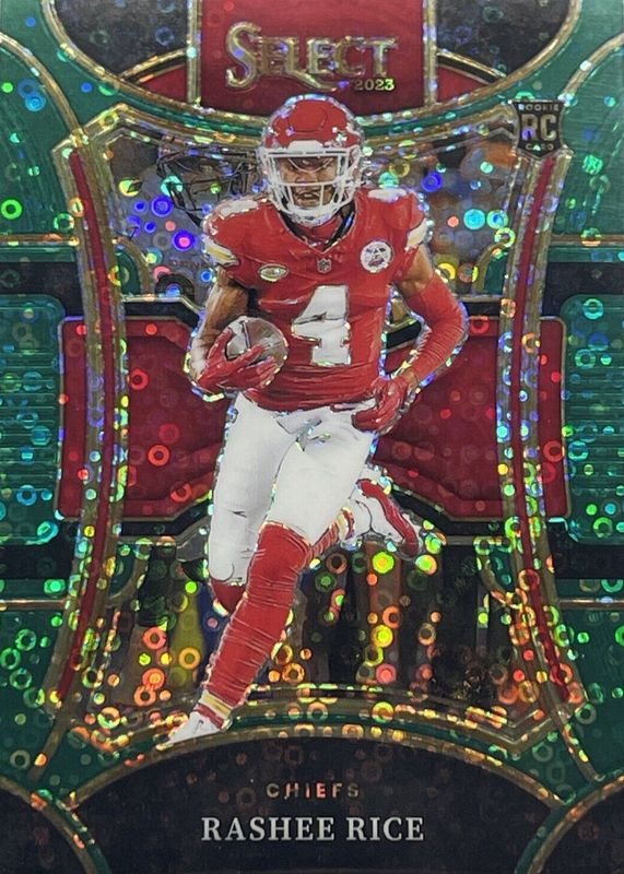 Rashee Rice 2023 Select #447 Suite Level Green Disco /5 Rookie RAW