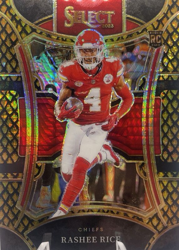 Rashee Rice 2023 Select #447 Suite Level Gold Dragon Scale /10 Rookie RAW