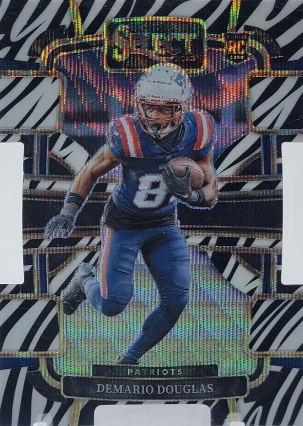 DeMario Douglas 2023 Select #68 Concourse Zebra Die-Cut /(SSP