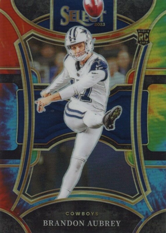 Brandon Aubrey 2023 Select #426 Suite Level Tie-Dye /25 Rookie RAW