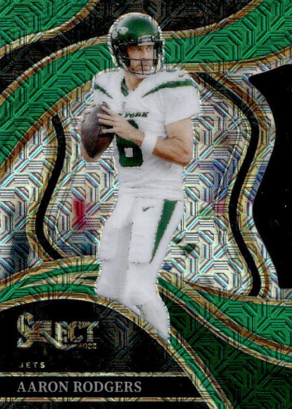 Aaron Rodgers 2023 Select #300 Club Level Green Die-Cut /5 RAW