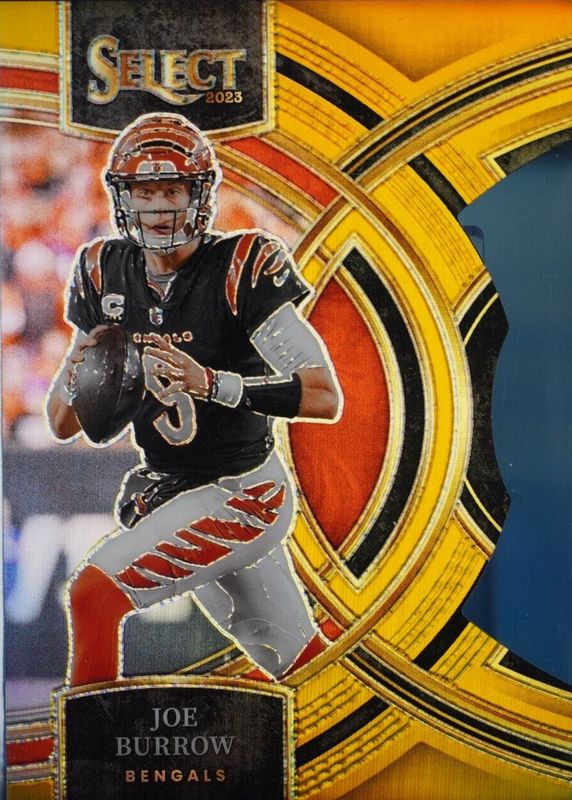 Joe Burrow 2023 Select #165 Premier Level Gold Die-Cut /10 RAW