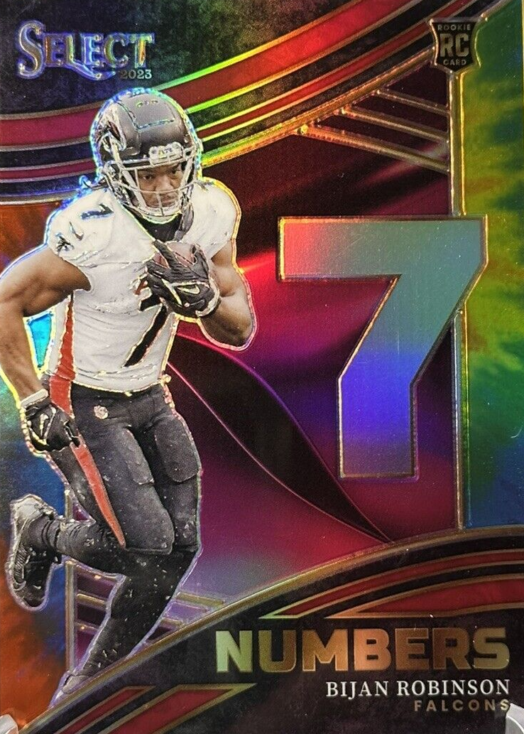 Bijan Robinson 2023 Select #NMB-BRO Select Numbers - Tie-Dye