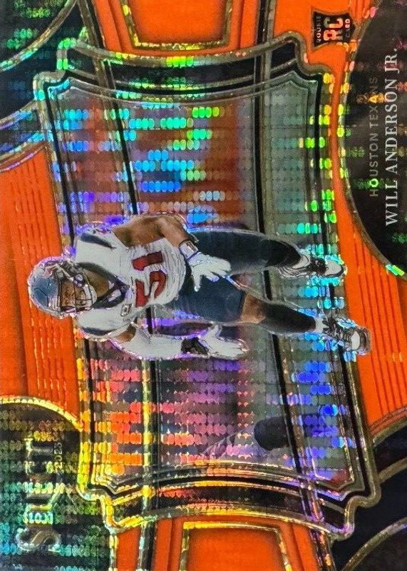 Will Anderson Jr. 2023 Select #337 Field Level Neon Orange Pulsar /7 Rookie RAW