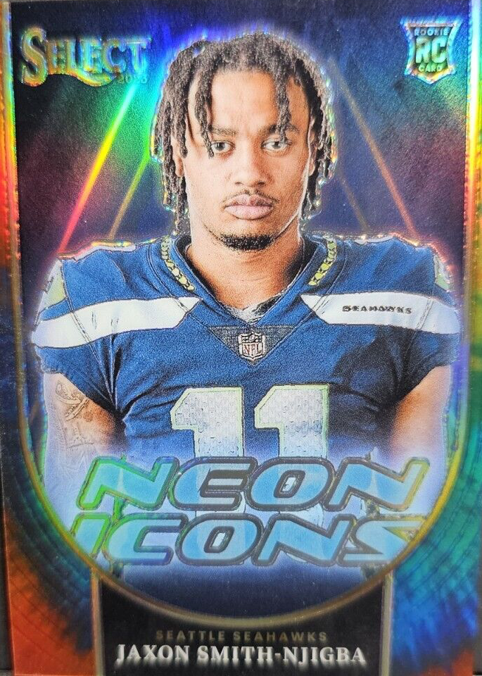 Jaxon Smith-Njigba 2023 Select #NI-JSN Neon Icons - Tie-Dye /25