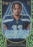 Jaxon Smith-Njigba 2023 Select #NI-JSN Neon Icons - Green & Black ...