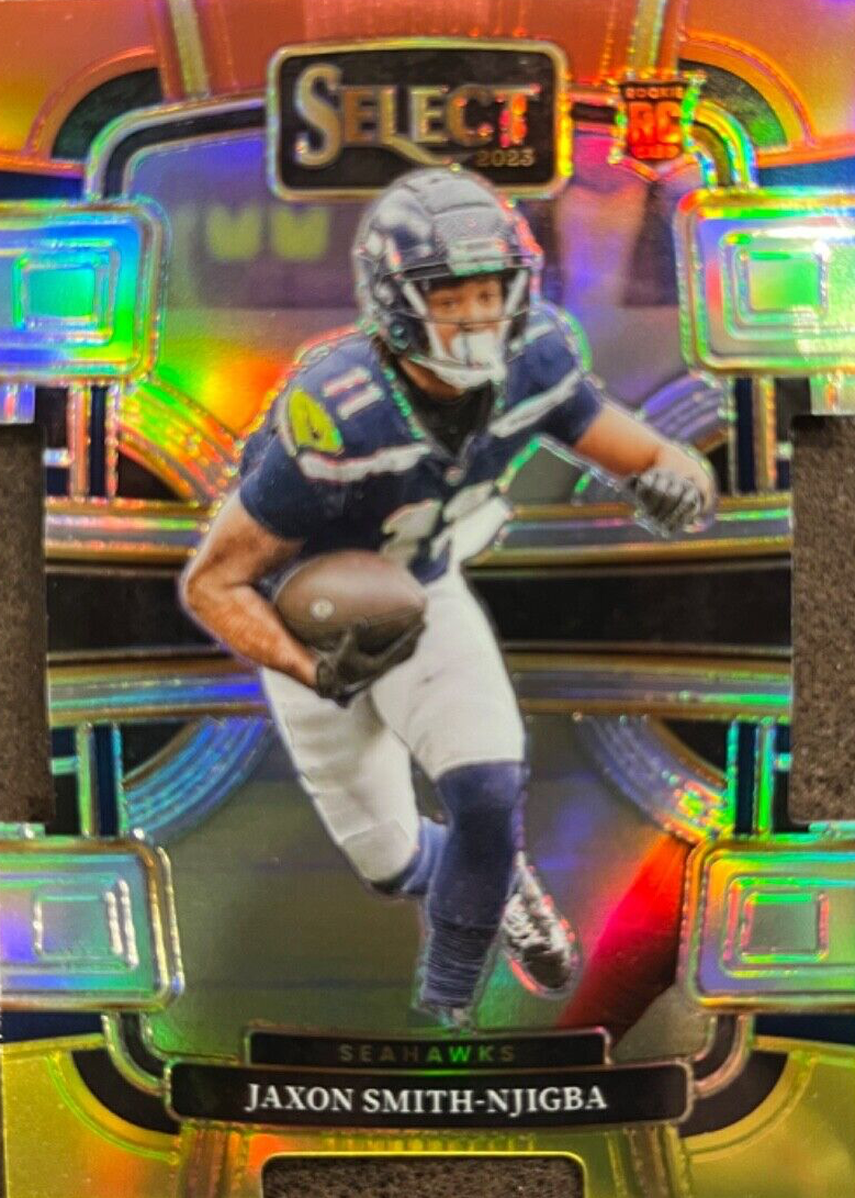 Jaxon Smith-Njigba 2023 Select #87 Concourse Red & Yellow Die-Cut