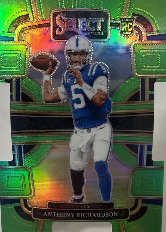 Anthony Richardson 2023 Select #43 Concourse Neon Green Die-Cut /599 Rookie SGC 9