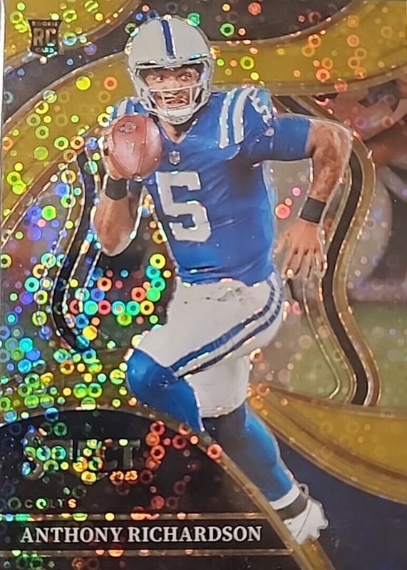 Anthony Richardson 2023 Select #297 Club Level Gold Disco /10 Rookie RAW