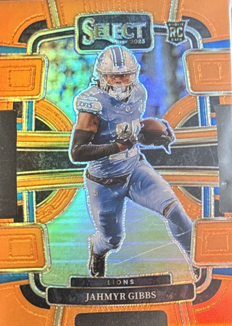 Jahmyr Gibbs 2023 Select #34 Concourse Orange Die-Cut /499 Price