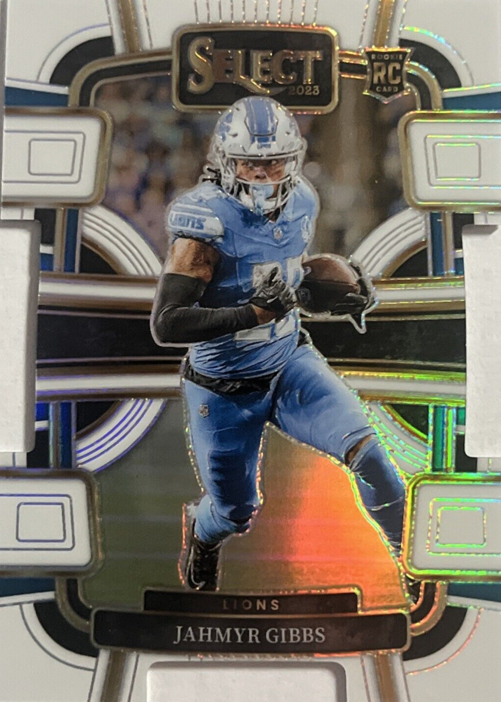 Jahmyr Gibbs 2023 Select #34 Concourse White Die-Cut /199 Price