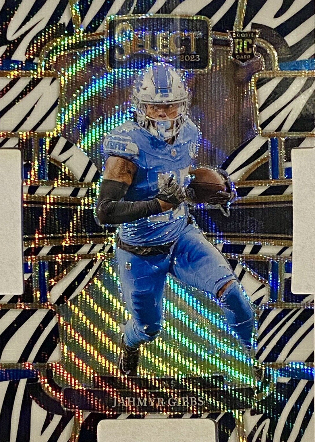Jahmyr Gibbs 2023 Select #34 Concourse Zebra Die-Cut /(SSP) Price
