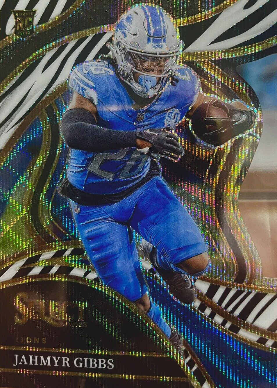 Jahmyr Gibbs 2023 Select #266 Club Level Zebra Die-Cut /(SSP