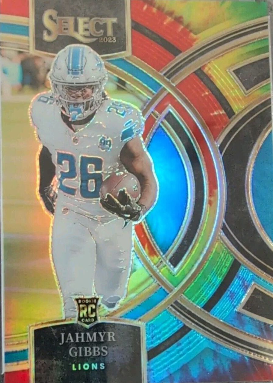 Jahmyr Gibbs 2023 Select #198 Premier Level Tie-Dye /25 Price