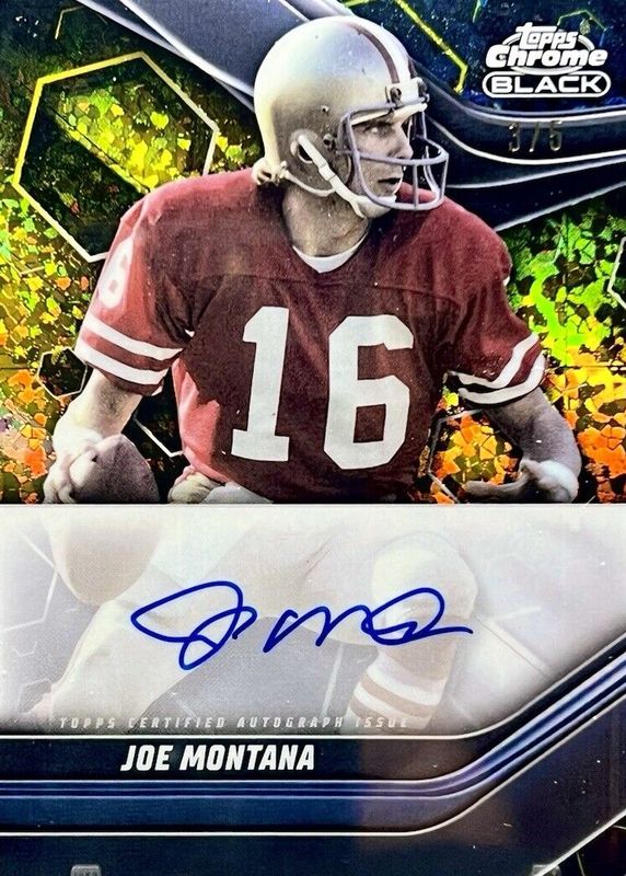 Joe Montana 2023 Topps Composite #TCBA-JMO Chrome Black Autographs ...