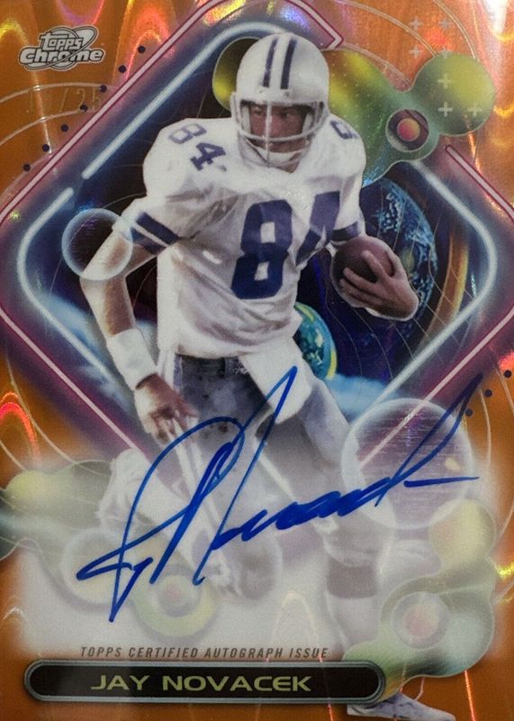 Jay Novacek 2023 Topps Composite #CCA-JN Cosmic Autographs - Orange Galactic /25 PSA 10