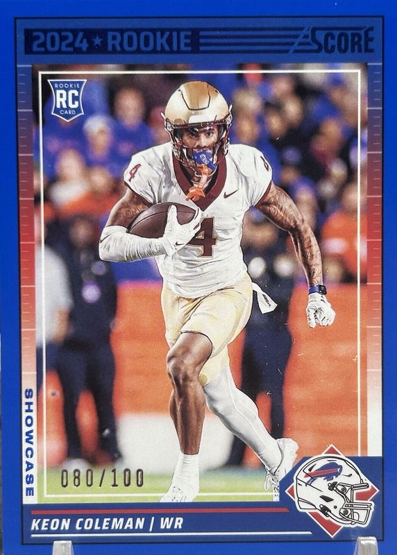 Keon Coleman 2024 Score #337 Showcase /100 Rookie SGC 10