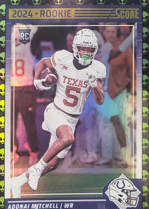 Adonai Mitchell 2024 Score #340 Extraterrestrial /(SSP) Rookie RAW