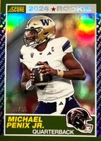 Michael Penix Jr. 2024 Score #7 35th Anniversary Rookie - Artist's
