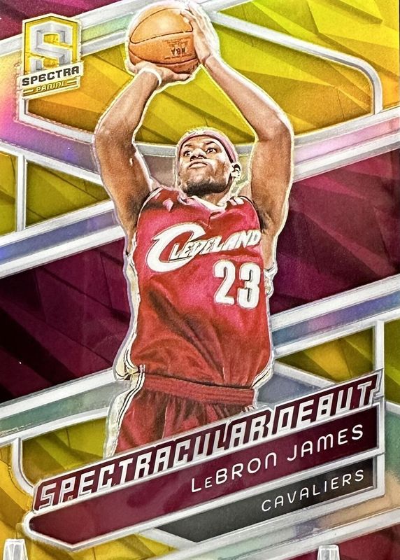 LeBron James 2023 Spectra #179 Spectacular Debut - Gold /10 SGC 9.5