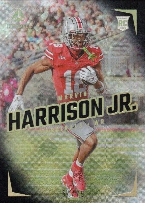 Marvin Harrison Jr. 2024 Luminance #104 Vertical Rookies - Black /75 RAW