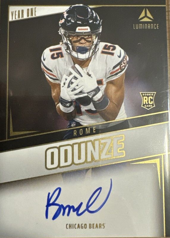 Rome Odunze 2024 Luminance #YOS-ROE Year One Signatures Rookie RAW