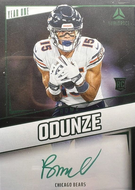 Rome Odunze 2024 Luminance #YOS-ROE Year One Signatures - Green Rookie RAW