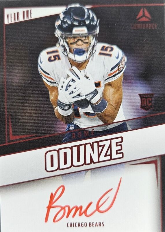 Rome Odunze 2024 Luminance #YOS-ROE Year One Signatures - Red Rookie RAW