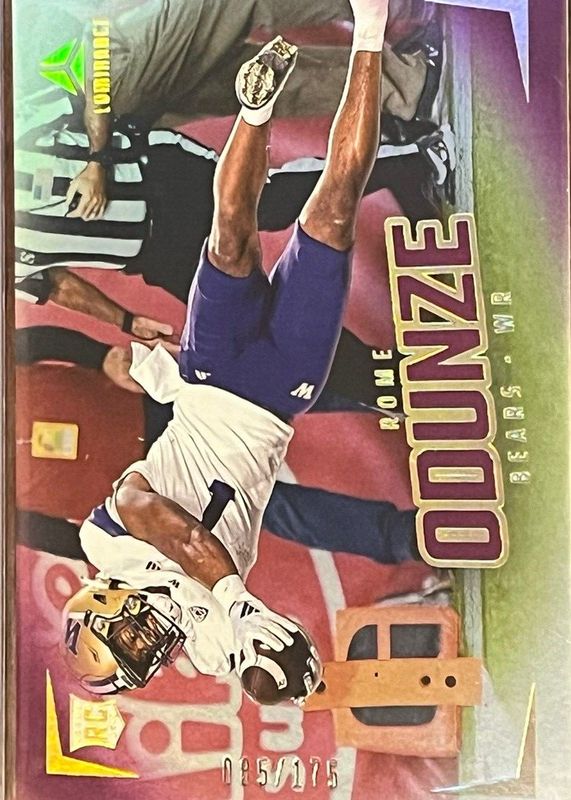 Rome Odunze 2024 Luminance #185 Horizontal Rookies - Purple /175 PSA 10