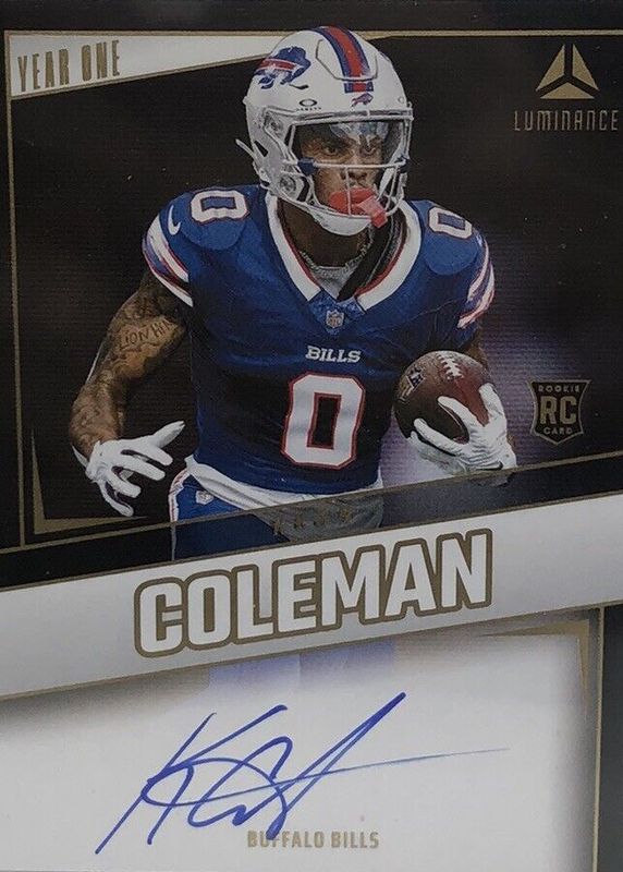 Keon Coleman 2024 Luminance #YOS-KCN Year One Signatures Rookie RAW