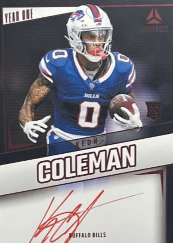 Keon Coleman 2024 Luminance #YOS-KCN Year One Signatures - Red Rookie RAW