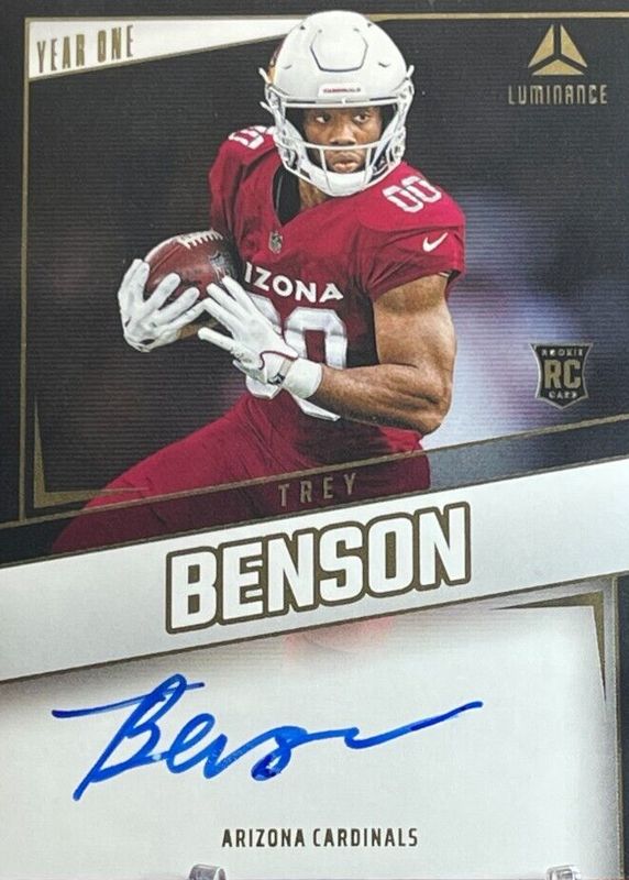 Trey Benson 2024 Luminance #YOS-TBN Year One Signatures Rookie RAW