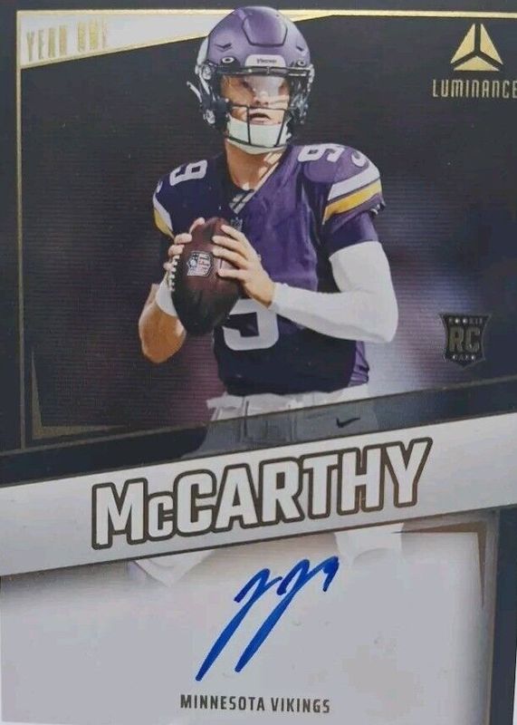 JJ McCarthy 2024 Luminance #YOS-JMY Year One Signatures Rookie BGS 10 PRISTINE