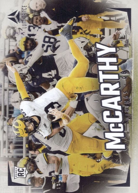 JJ McCarthy 2024 Luminance #187 Horizontal Rookies Rookie RAW