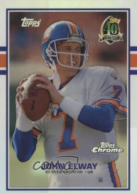 John Elway 1996 Topps Chrome #34 40th Anniversary Retros - Refractor PSA 10