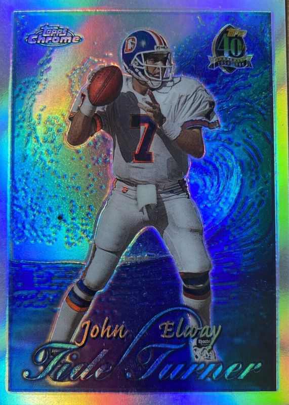 John Elway 1996 Topps Chrome #TT15 Tide Turners - Refractor PSA 9