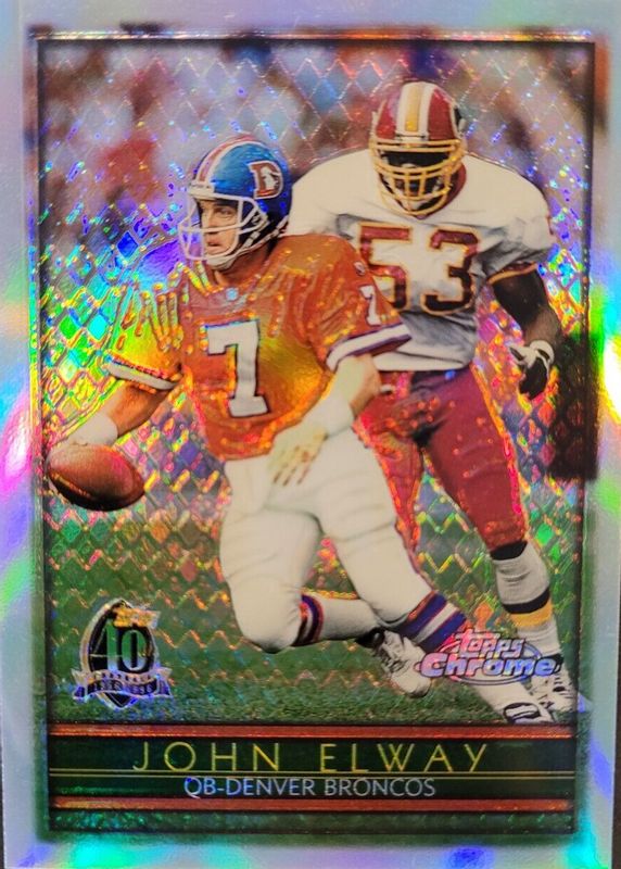 John Elway 1996 Topps Chrome #115 Refractor SGC 9.5