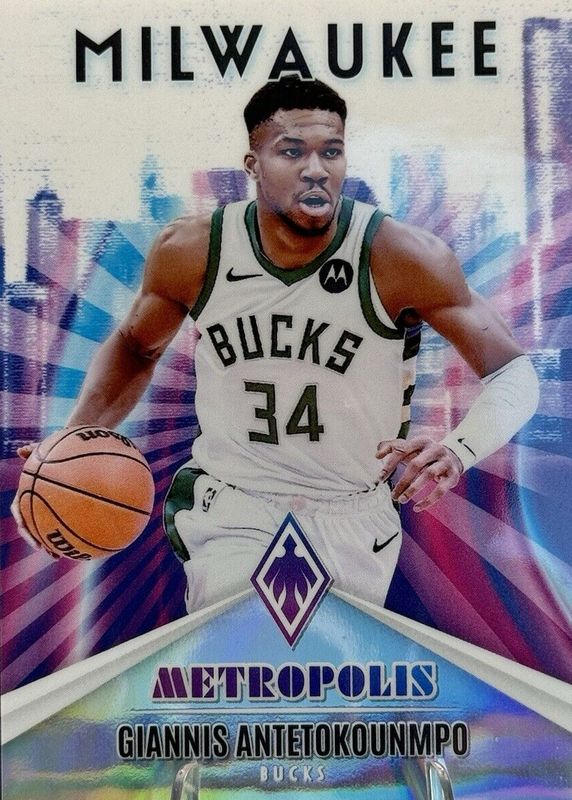 Giannis Antetokounmpo 2023 Phoenix #9 Metropolis /(SSP) PSA 10